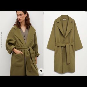Mango handmade wool coat | size m